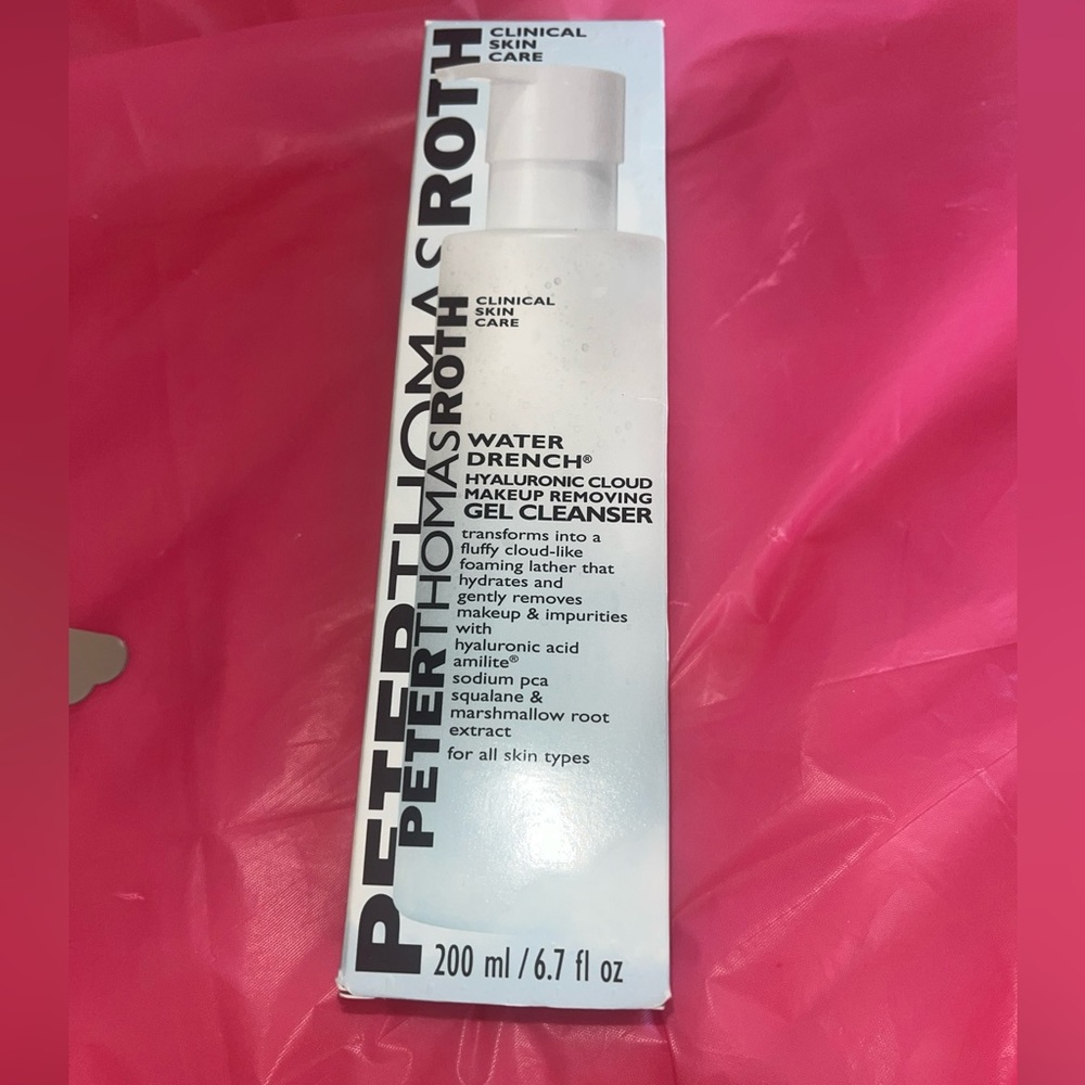 Peter Thomas Roth Water Drench, 6.7oz Hyaluronic Cloud Gel  Makeup Cleanser NIB